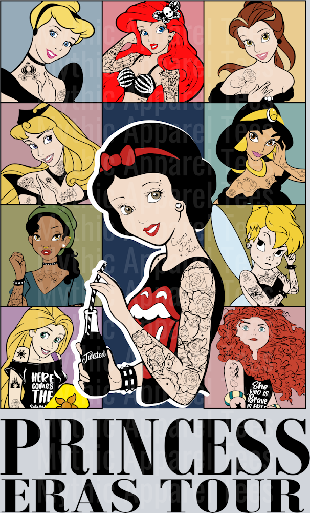 Princess Eras Tour Sleeping Beauty DTF Disney Transfers