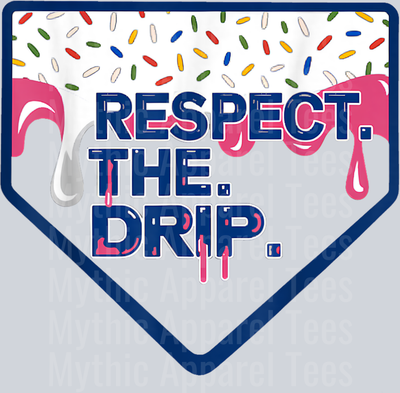 Baseball Home Plate Drip for Boys Ice Cream Sprinkle DTF Baseball Transfers