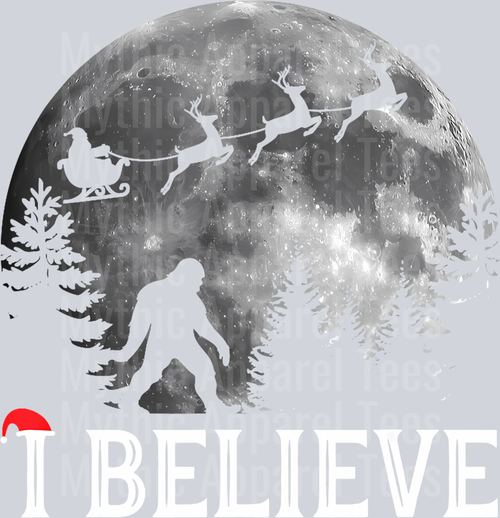 13 Funny Bigfoot I Believe Sasquatch Christmas T-Shirt