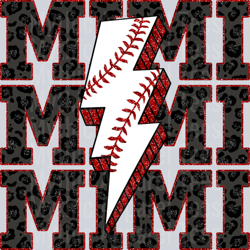 Baseball Mimi Stacked School Spirit & Sports