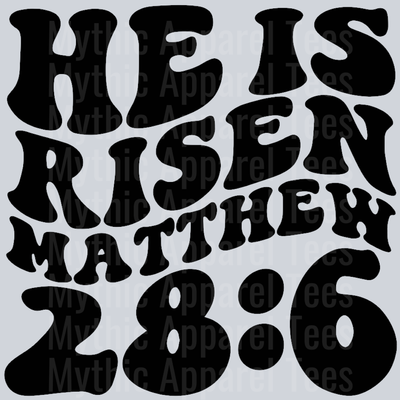 He Is Risen Wavy Retro Funny Designs