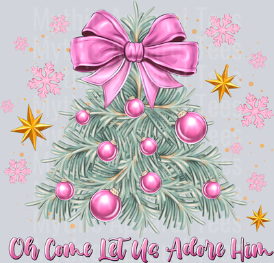 Oh come Let Us Adore Him Religious Christmas Tree