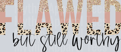 Flawed leopard glitter boho DTF Religious Transfers