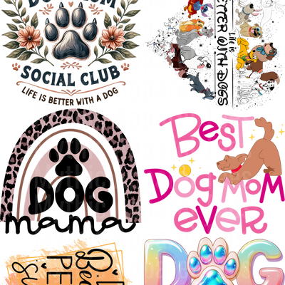 DOG MOM GANG SHEET 10 FULL SIZE IMAGES