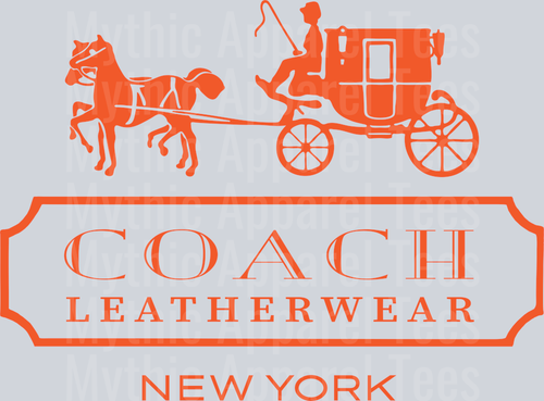 Coach Leatherwear New York Orange DTF Coach Transfers