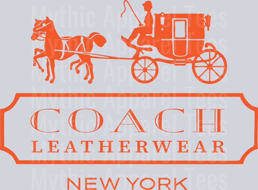 Coach Leatherwear New York Orange DTF Coach Transfers