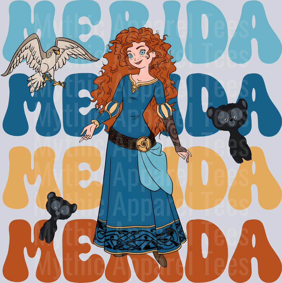 Merida Brave DTF Disney Transfers