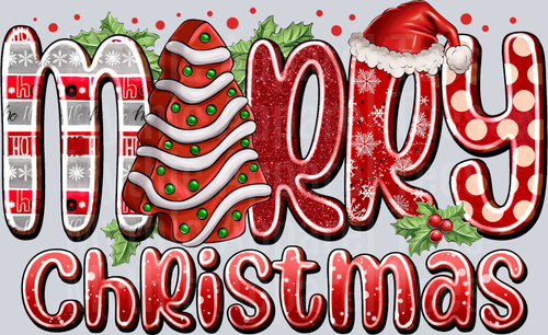 Merry Christmas Christmas Tree Cake