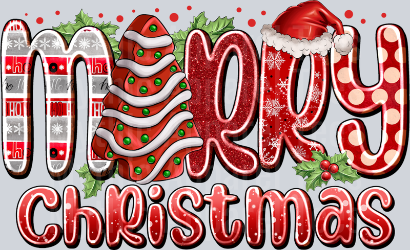 Merry Christmas Christmas Tree Cake