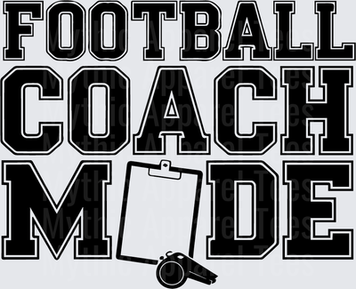 American Football Coach Mode Clipboard Whistle Bold Varsity