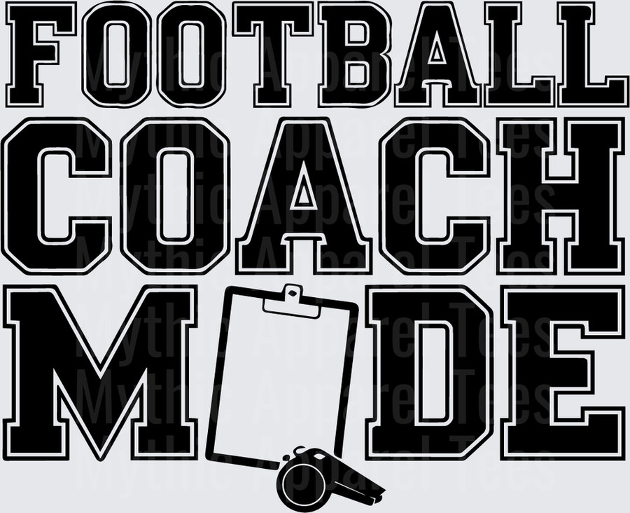 American Football Coach Mode Clipboard Whistle Bold Varsity