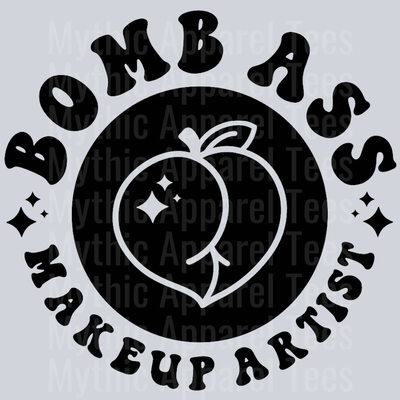 Bomb Ass Makeup Artist Pocket Design Wavy Retro Funny Designs