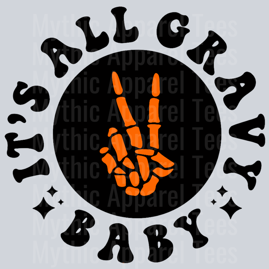 Its All Gravy Baby Pocket Design Thanksgiving Wavy Retro Funny Designs