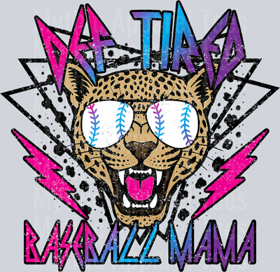 Rainbow 2 Def Tired Baseball Mama School Spirit & Sports