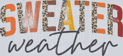 Sweater Weather Fall Colors DTF Fall Transfers