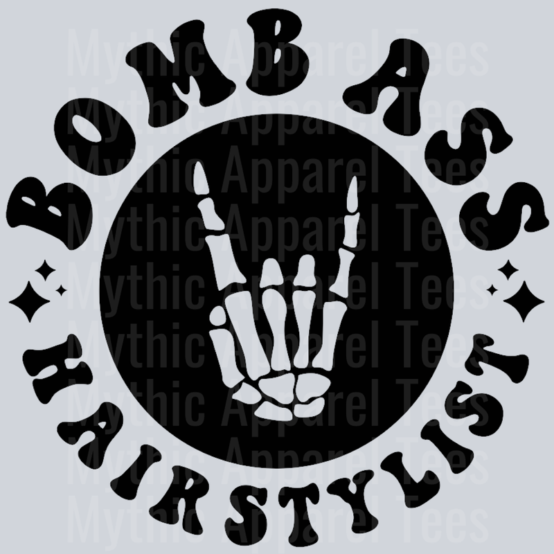 Somebodys Bomb Ass Hairstylist Pocket Design Wavey Retro Style Funny Shirt Design