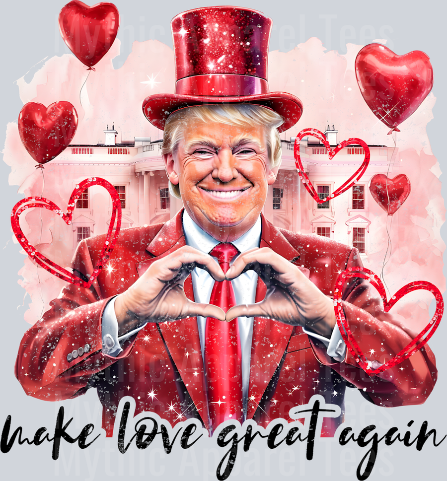 Make Love Great Again Black Text Maga Style Combo Valentines Day Design