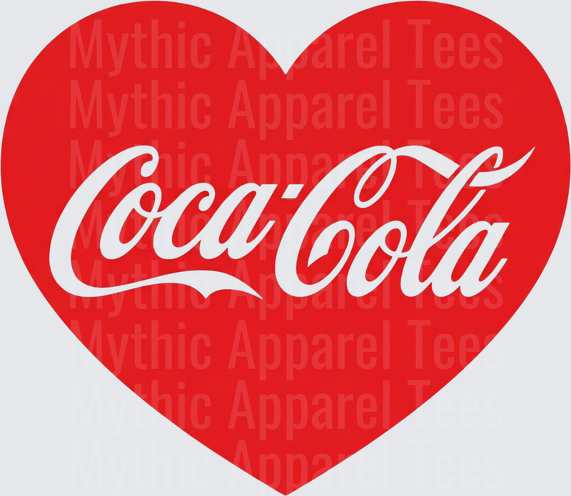 Coke Coca-Cola Classic Logo Red Heart Love Design