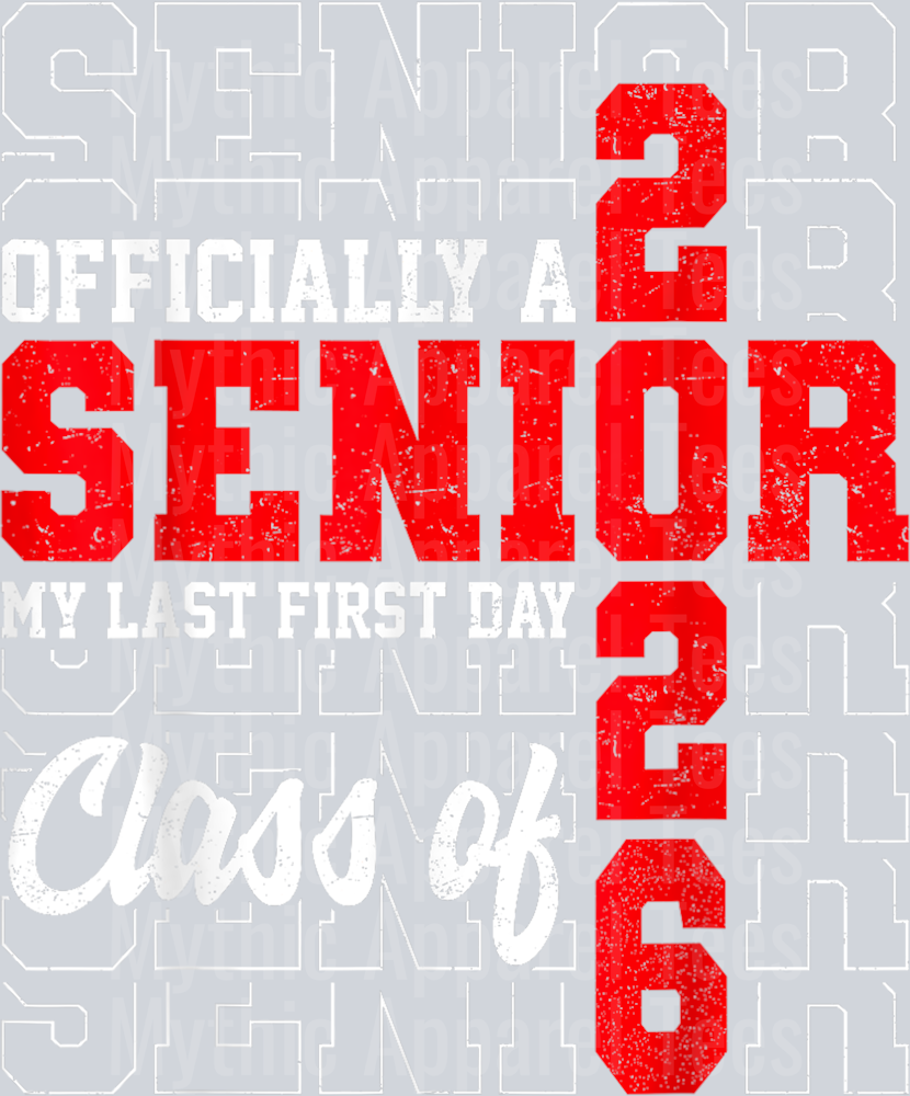 My Last First Day Senior 2026 Back to School Boys Girls tee T-Shirt