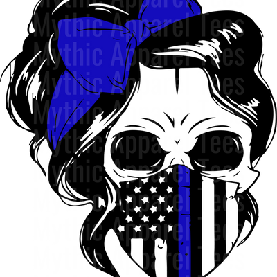 Police Officer Blue Line Back The Blue Transfers