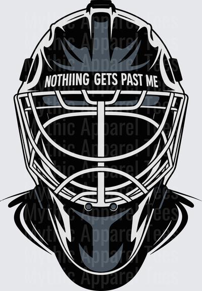 Ice Hockey Goalie Mask Nothing Gets Past Me Black