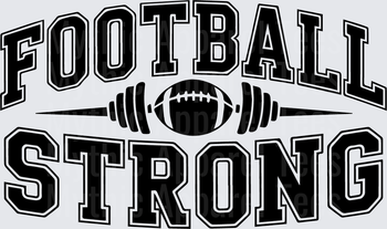 American Football Strong Barbell Weightlifting Bold Varsity Text