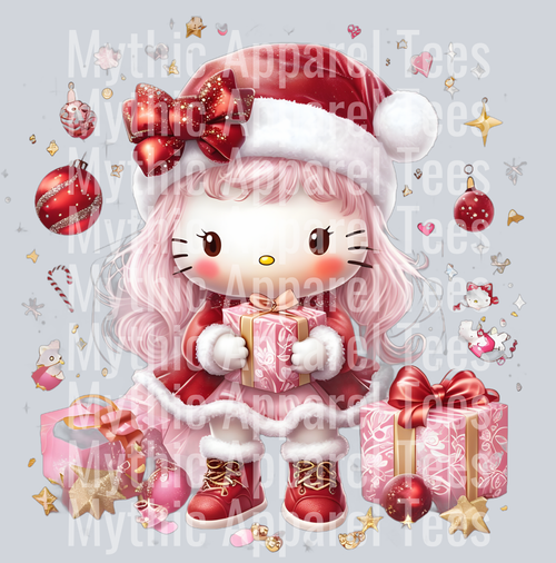 Hello Kitty Christmas Present - Christmas DTF Transfer