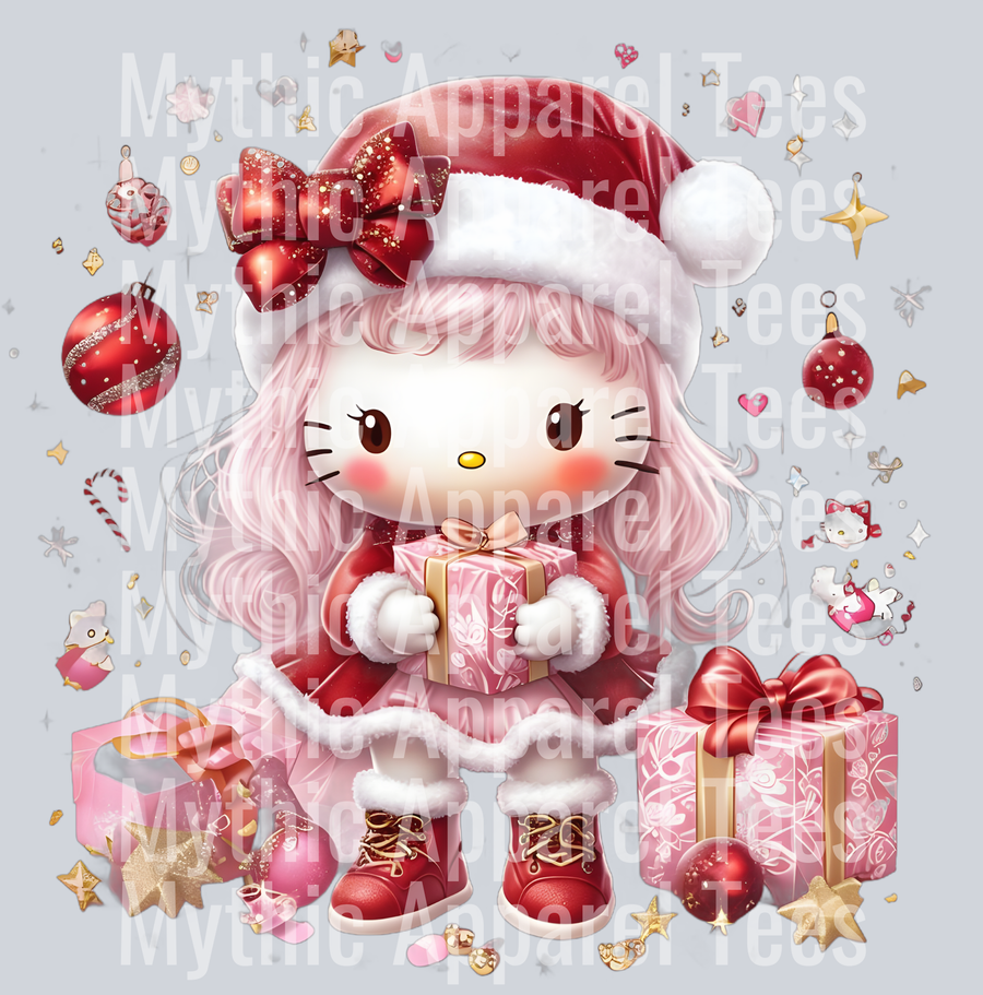 Hello Kitty Christmas Present - Christmas DTF Transfer
