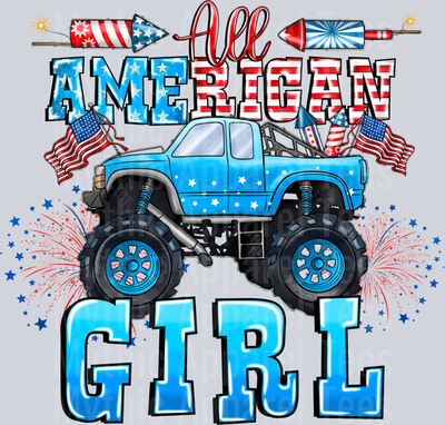 All American Girl 4th of july DTF Patriotic Transfers