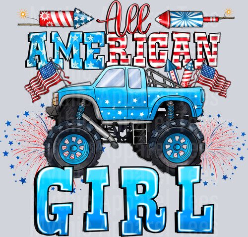 All American Girl 4th of july DTF Patriotic Transfers