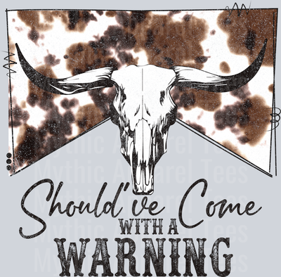 Should've Come with a Warning Cow Print Marlboro Western