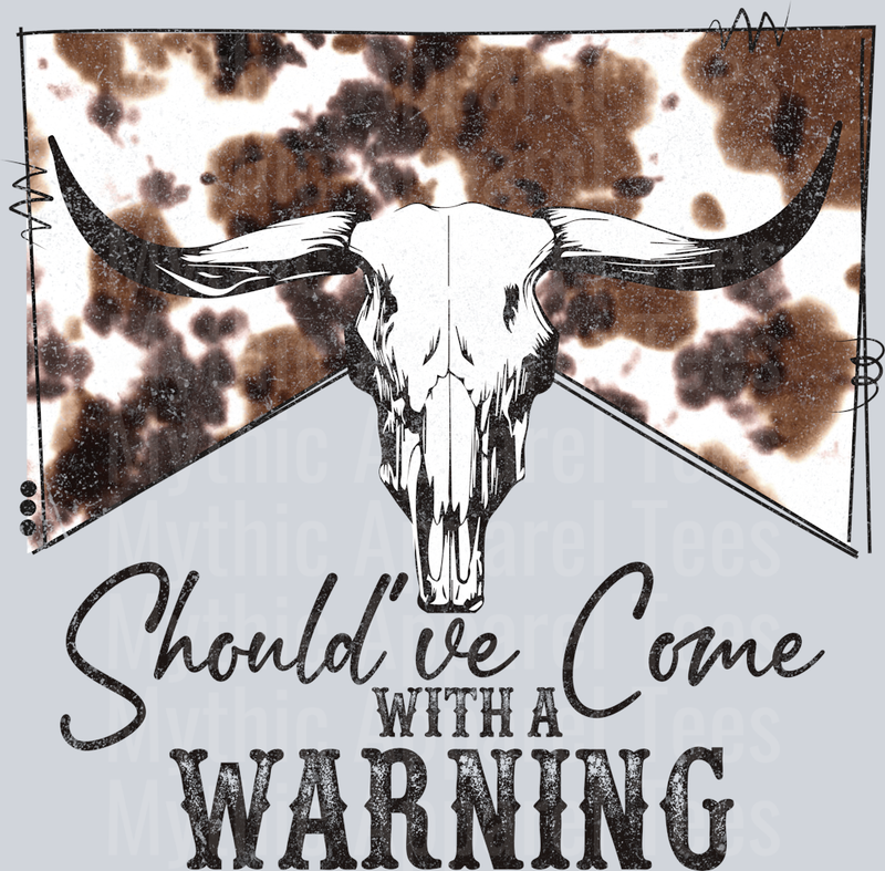 Should've Come with a Warning Cow Print Marlboro Western