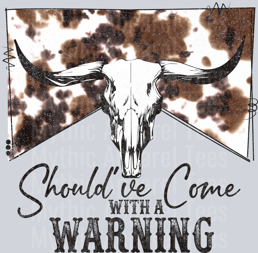Should've Come with a Warning Cow Print Marlboro Western