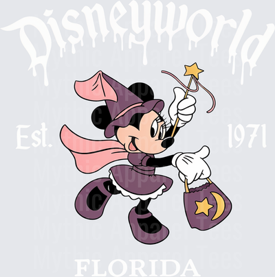 Minnie Mouse Halloween Witch Costume with Star Wand and Trick or Treat Bag