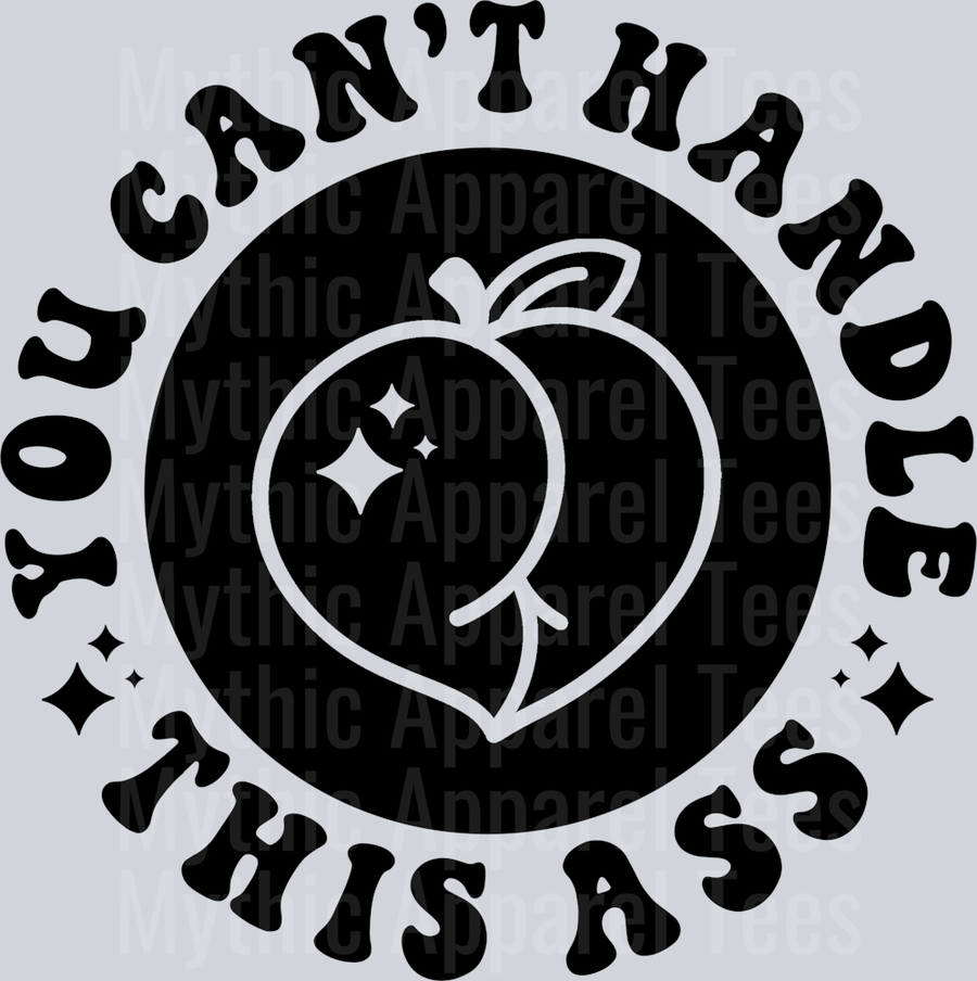You Cant Handle This Ass Pocket Design Wavey Retro Style Funny Shirt Design
