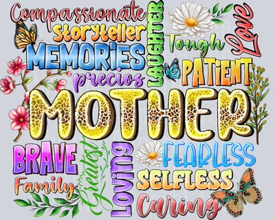 Mother Brave Mom Word Collage