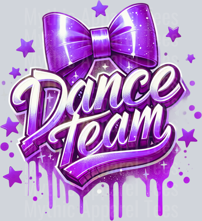 Dance Team Airbrushed Purple DTF Dance Team Transfers