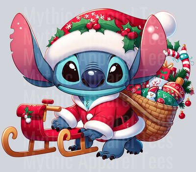 Stitch Christmas Transfer 3 DTF Stitch Christmas Transfers