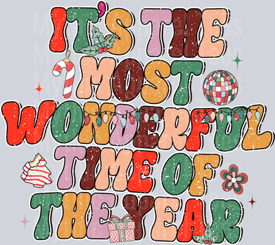 IT'S THE MOST WONDERFUL TIME OF YEAR DISTRESSED