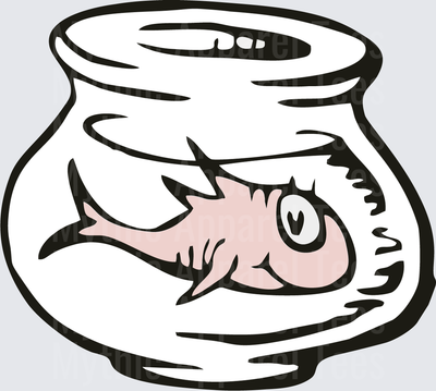 DR Seuss One Fish Two Fish Pink Fish in Bowl