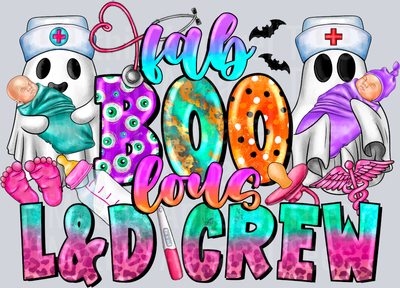 Fab boo Lous L D Crew Spooky Halloween Nurse