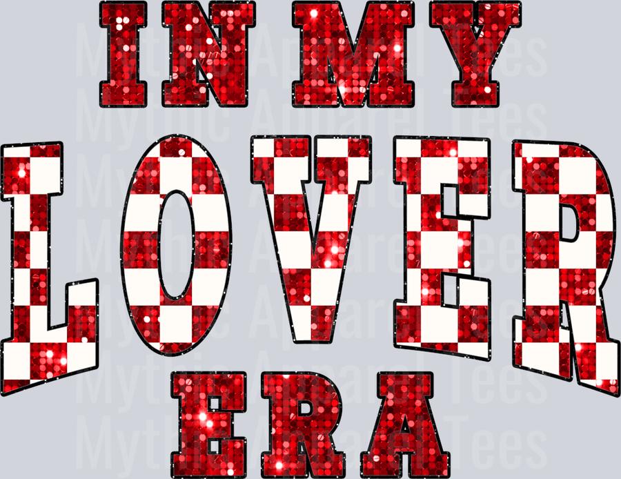 Sequin In My Lover Era Wavy Retro Funny Designs Valentines Day