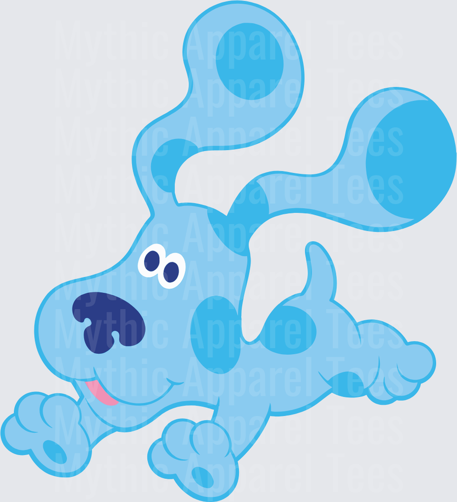 Blues Clues Blue Running and Leaping with Spots