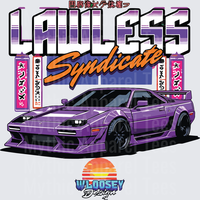 Drifting and Muscle Cars Lawless Syndicate Purple Acura NSX JDM Widebody