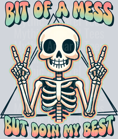 Bit of a mess but doin my best Peace Sign DTF Skull Transfers
