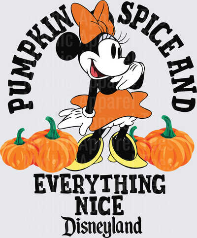 Disney Fall and Thanksgiving Minnie Mouse Pumpkin Spice and Everything Nice Disneyland