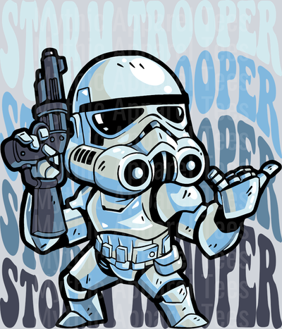 Storm Trooper Star Wars Stacked Name Disney