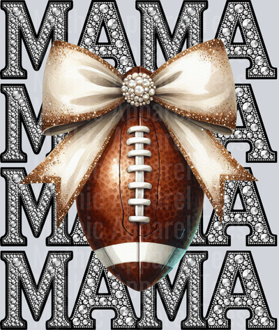 Rhinestone Football Mama School Spirit & Sports