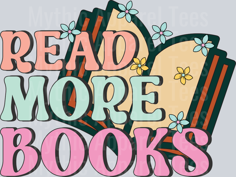 Retro Read More Books SVG Design-01