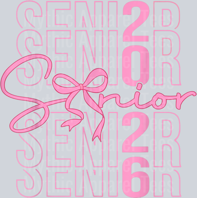 Senior 2026 Class of 2026 Coquette Pink Bow Graduation 2026 T-Shirt